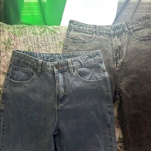 SHEIN Kids Blue and Gray Jeans